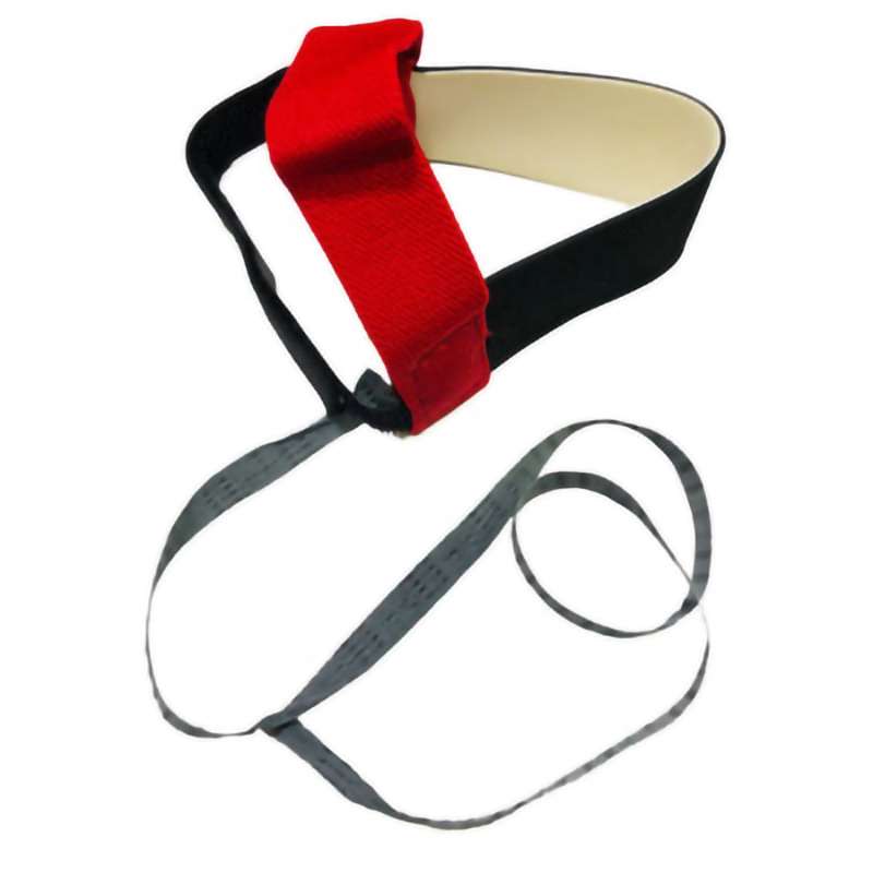 Heel Grounder, Stretch Hook & Loop 1-1/2" Cup. Black/Red